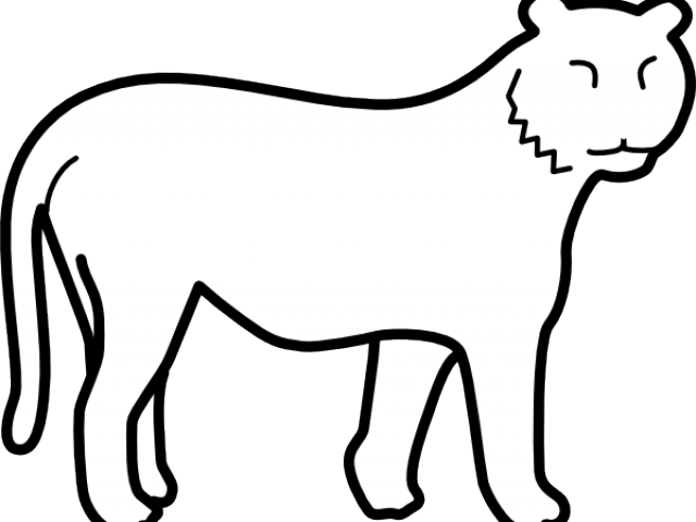 Tiger Stripes Clipart - Contorno De Un Tigre - Png Download (640x480), Png Download