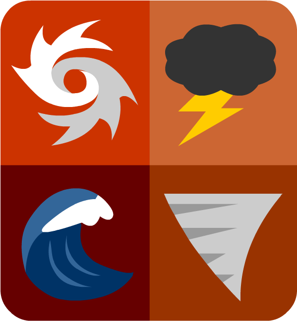 Hazards Png Transparent Images - Natural Disasters Logo Png Clipart (880x880), Png Download