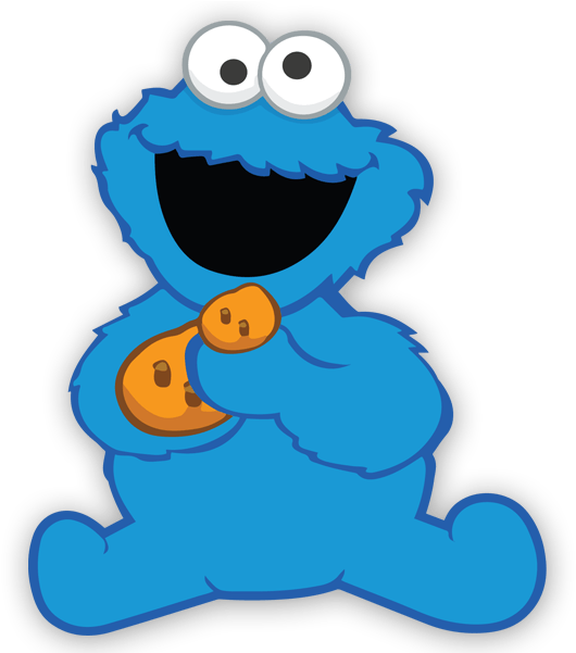 Stickers For Kids - Cookie Monster Png Cartoon Clipart (600x600), Png Download