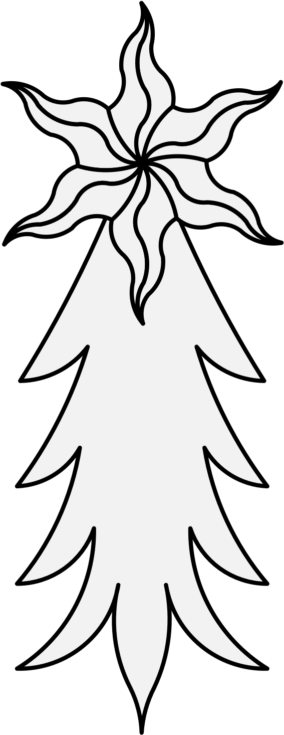 Comet Heraldry Clipart (591x1469), Png Download