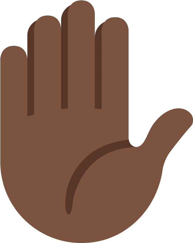 Raised Hand Emoji Clipart - Illustration - Png Download (800x800), Png Download