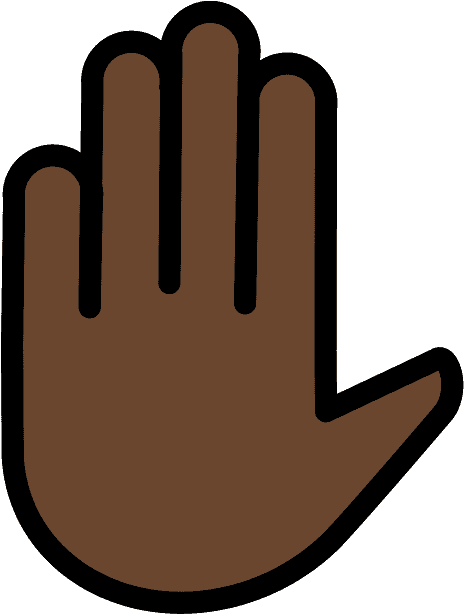 Raised Hand Emoji Clipart - Sign - Png Download (800x800), Png Download