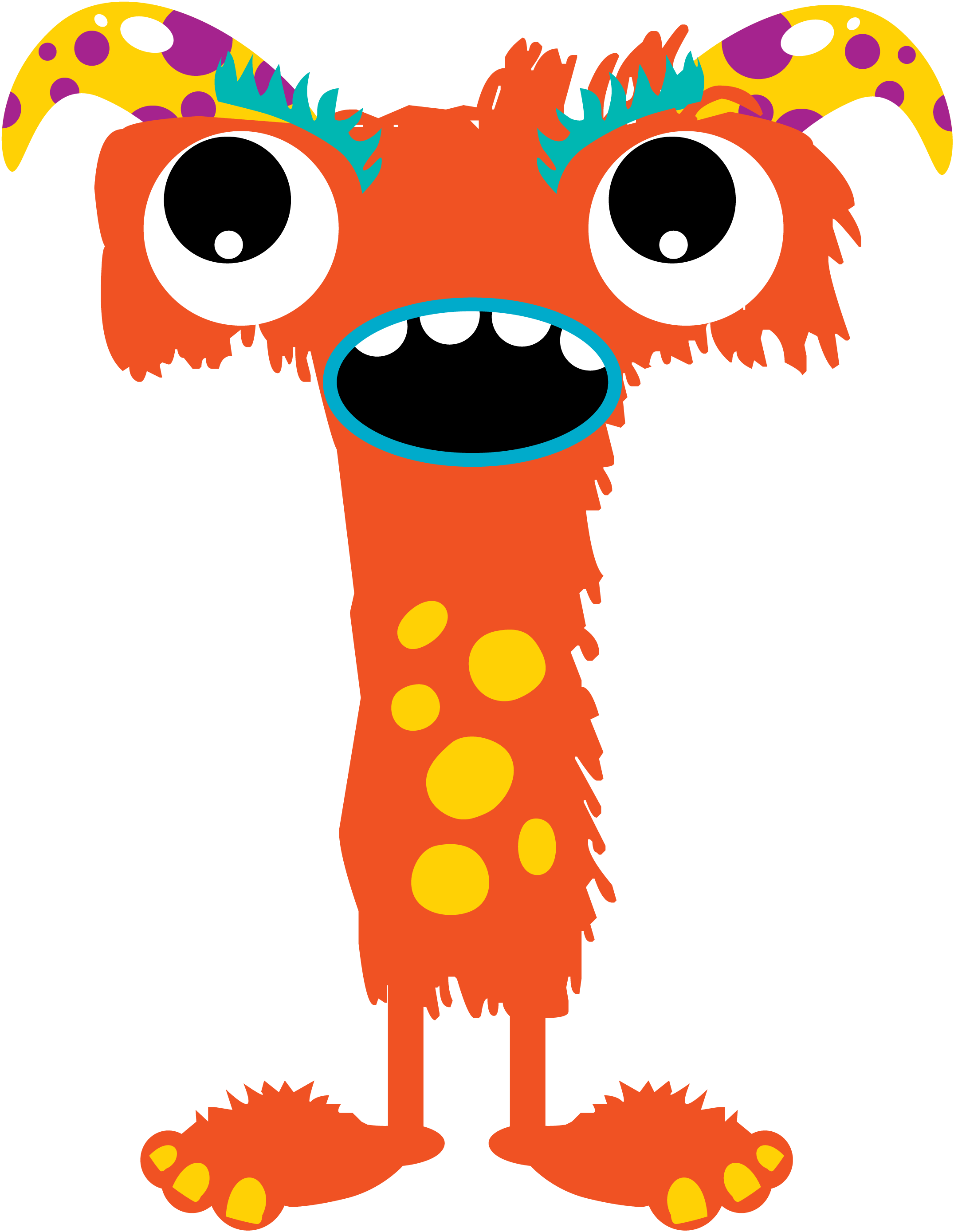 Canvases Girl Monster Alphabet Png Clipart (2151x2777), Png Download