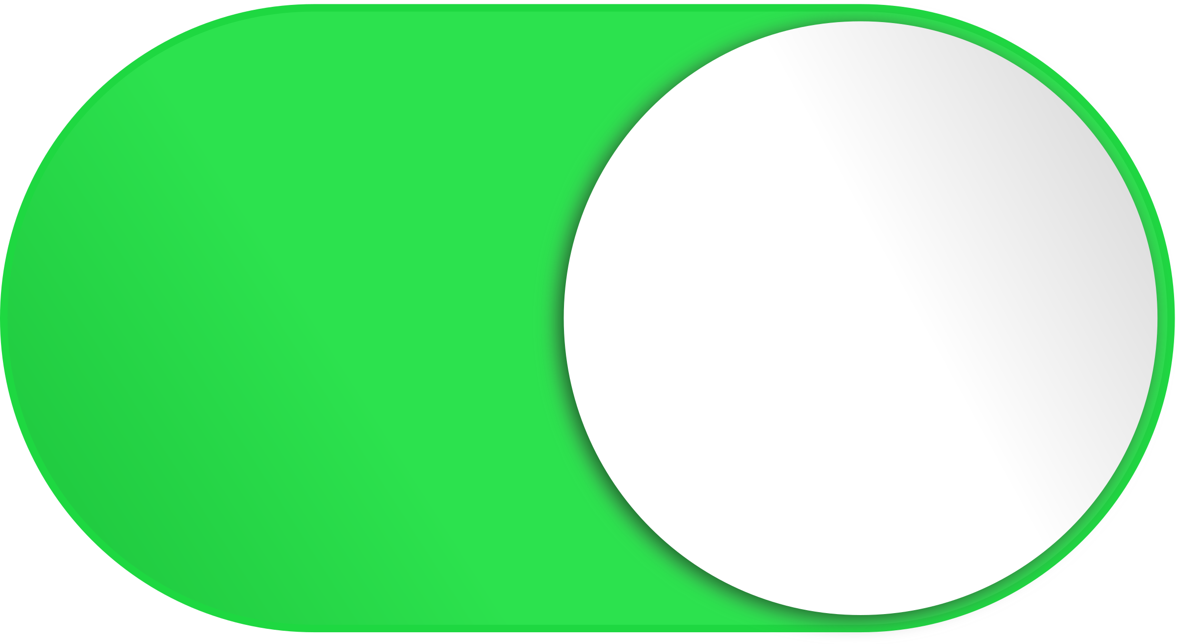 Switch On Clip Arts - Circle - Png Download (2400x1313), Png Download