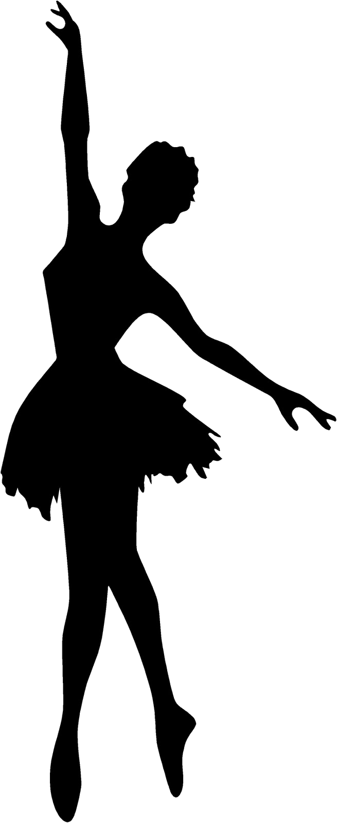 Ballet Dancer Silhouette Dance Studio - Ballet Dancing Girl Silhouette Clipart (655x1600), Png Download