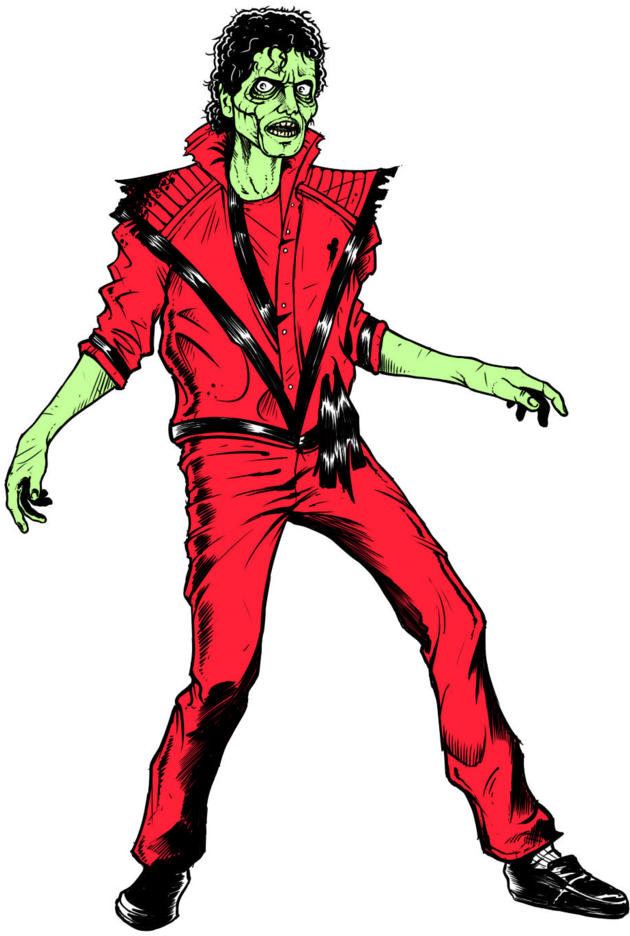 Moonwalk Cartoon Thriller Drawing - Michael Jackson Thriller Png Clipart (1024x1024), Png Download