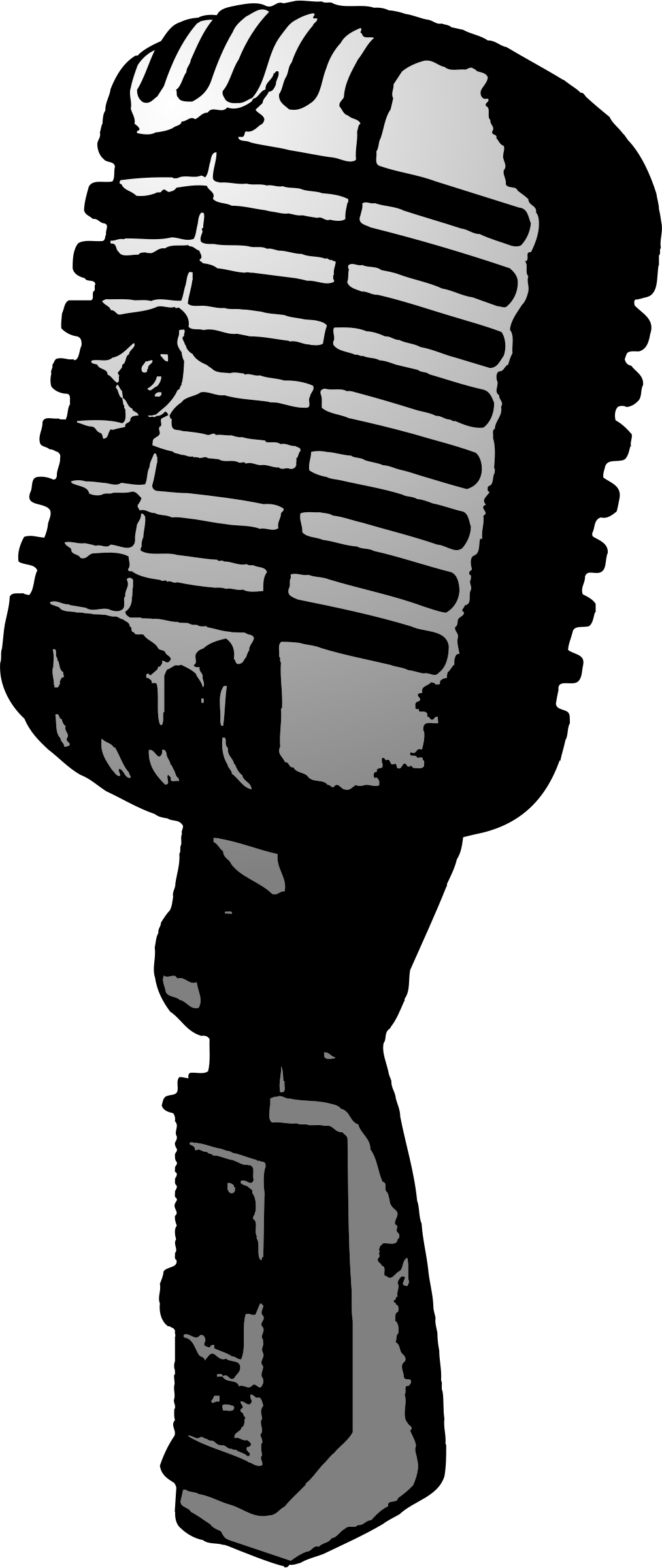Clipart Microphone Old - Old School Microphone Png Transparent Png (1013x2400), Png Download