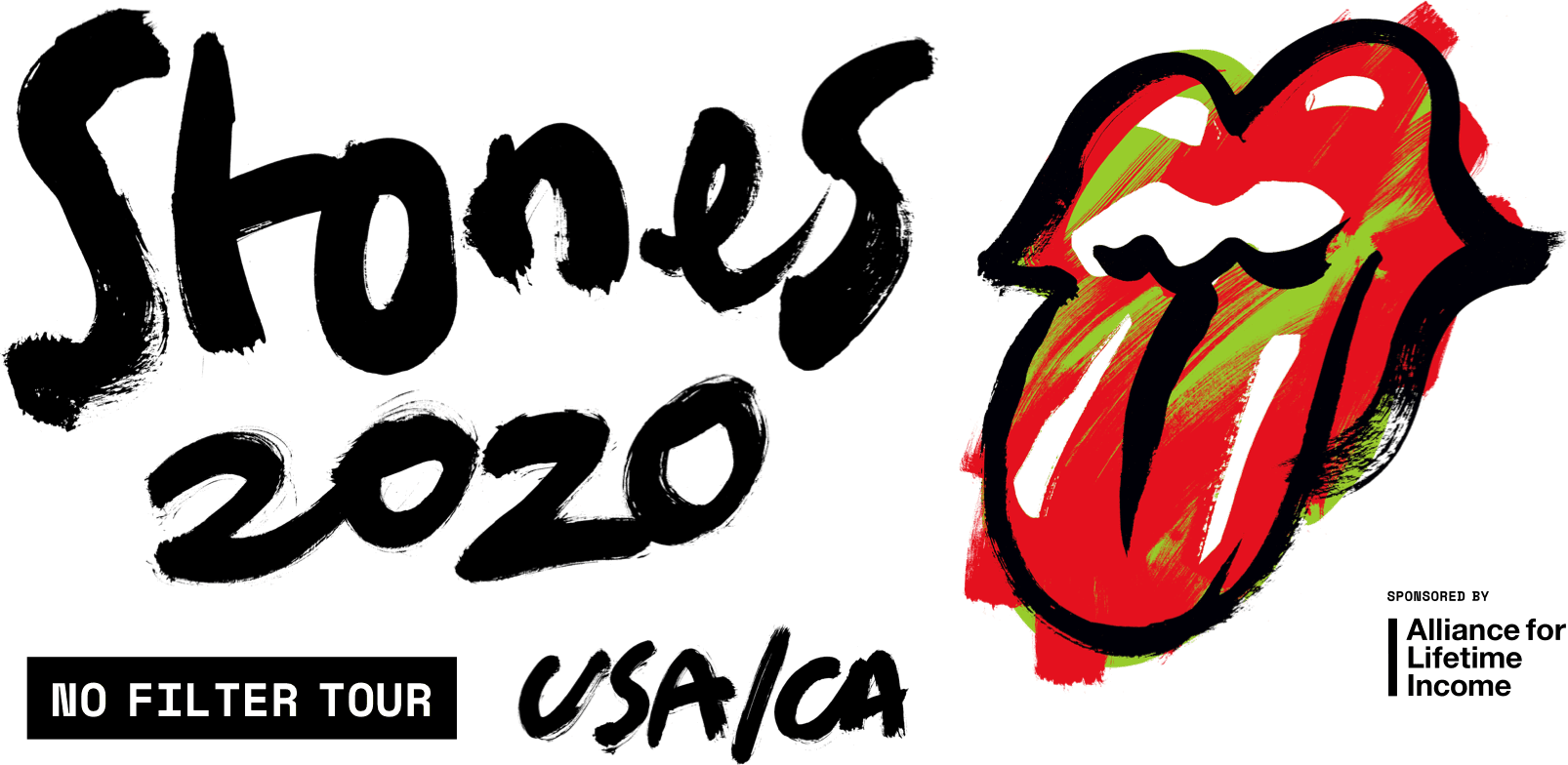 Stones 2020 No Filter Tour - Rolling Stones Tour 2020 Clipart (1606x784), Png Download