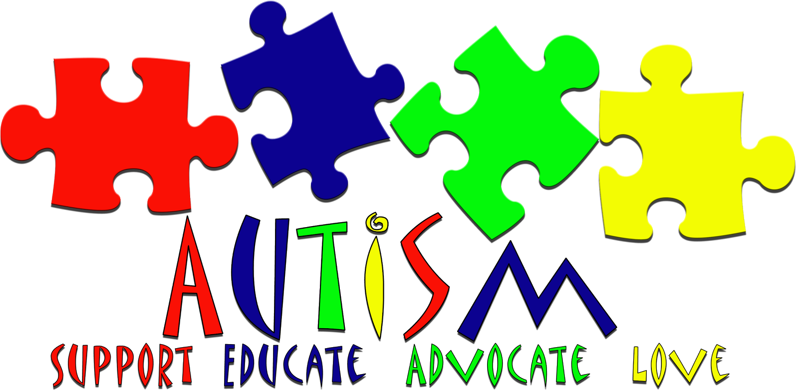 Transparent Month Of April Clipart - Autism Awareness Day Png (1595x783), Png Download