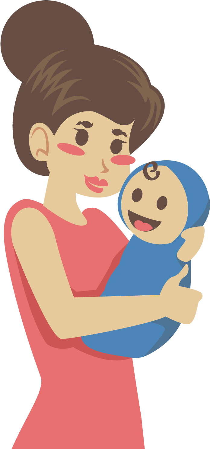 Mother Clip Art Baby And Mom Cartoon Png Download Full Size Clipart 5686446 Pinclipart