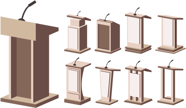 Lectern Vector - Download Vector Debat Png Clipart (700x490), Png Download