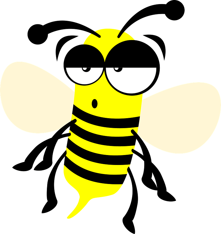Bored Bee Clipart - Honeybee - Png Download (754x800), Png Download
