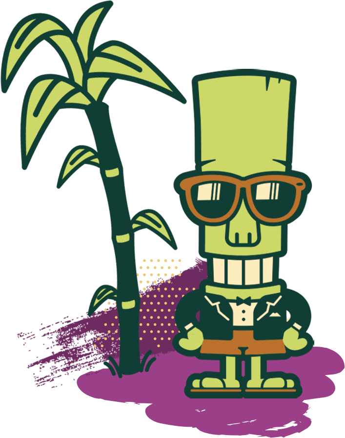 Home Se Or Cane - Sugar Cane Png Cartoon Clipart (707x897), Png Download