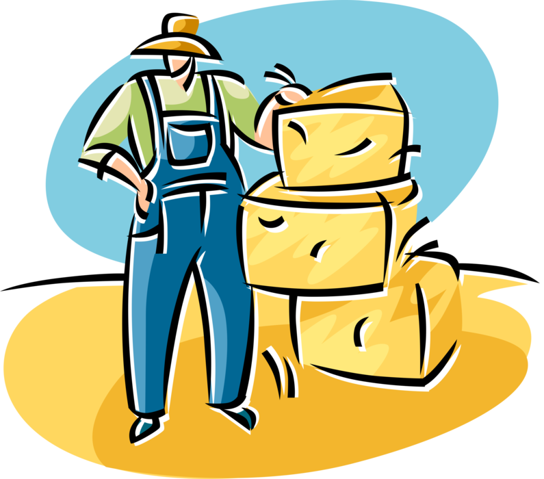 Farmers Clipart Farmer Harvesting Crop - Farmer Drawing - Png Download (795x700), Png Download