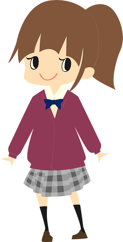 Schoolgirl Uniform Clipart - Clip Art - Png Download (409x800), Png Download