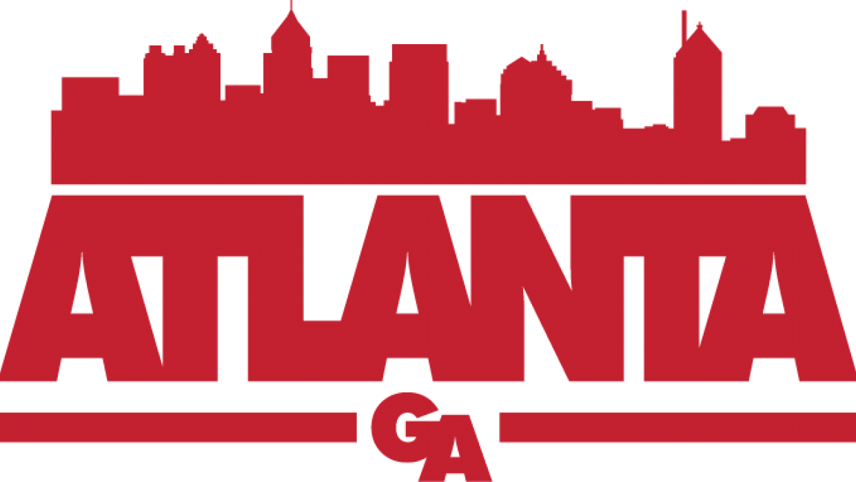 Simple Atlanta Skyline Clipart (1242x699), Png Download