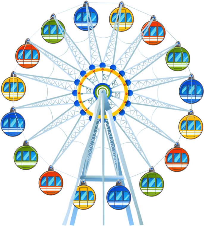 Transparent Ferris Wheel Clipart - Circle Made Of Hearts - Png Download (686x757), Png Download