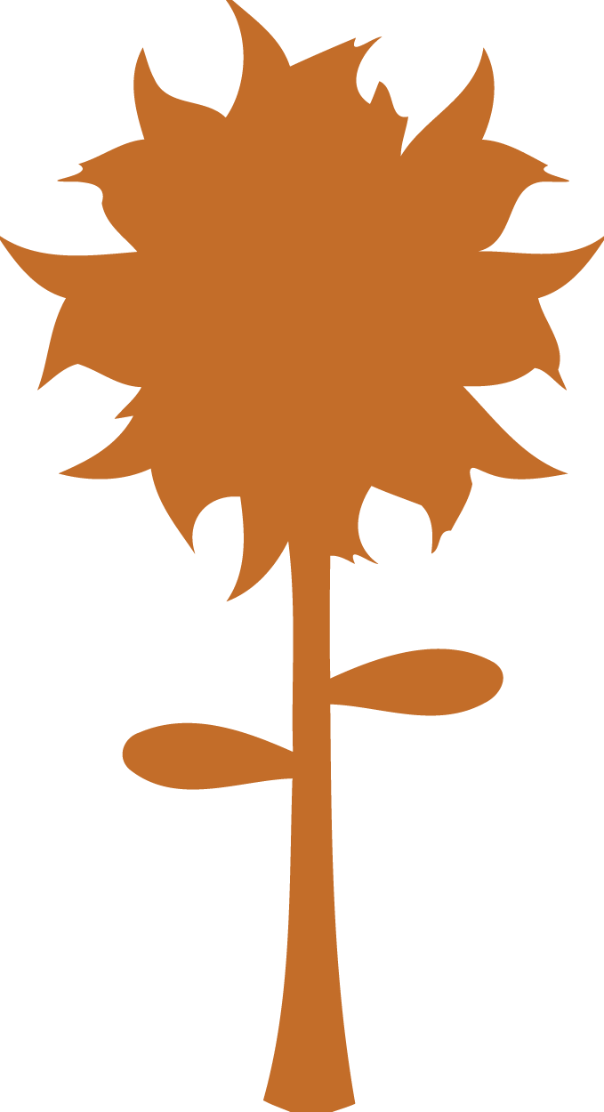 Dark Golden Rod Color Silhouette Flower Png Clipart - Clip Art Transparent Png (679x1250), Png Download