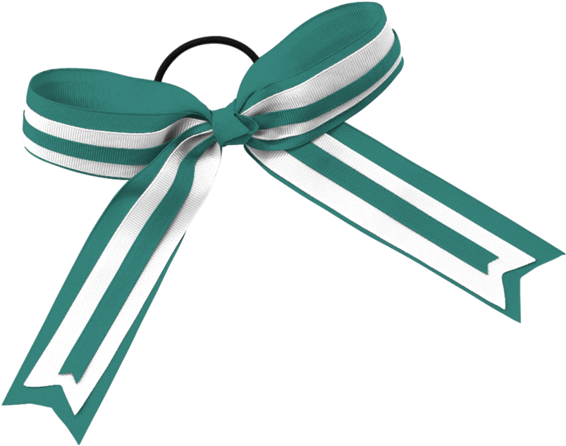 Teal Clipart Hair Bow - Ribbon - Png Download (853x1024), Png Download