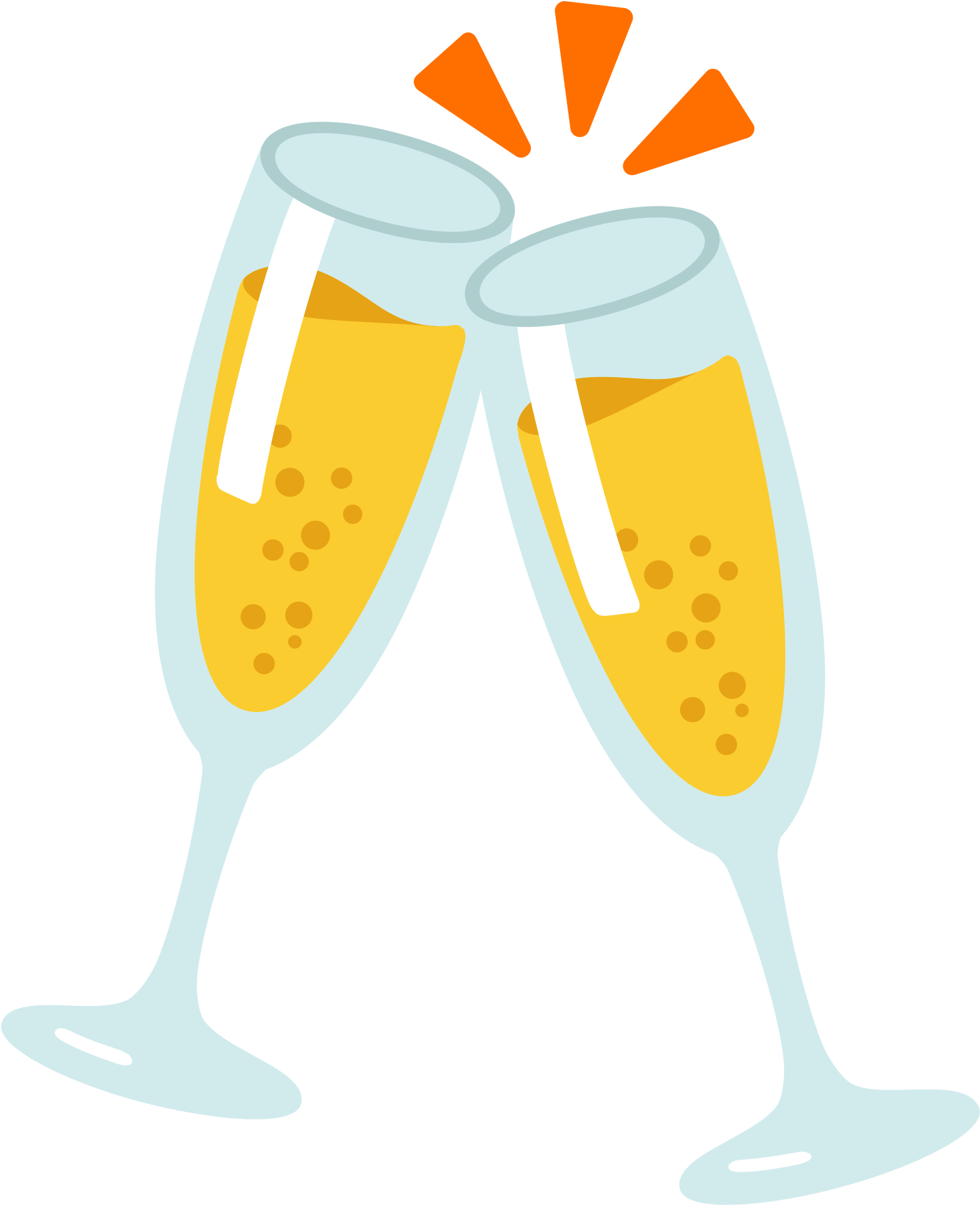 Engagement Clipart Champagne Glass, Engagement Champagne - Champagne New Year Png Transparent (2000x2000), Png Download