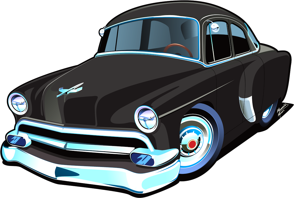 Chevy Drawing Cartoon - Caricaturas De Carros Antigos Clipart (1181x805), Png Download