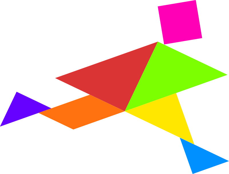 Tangram Clipart (800x608), Png Download