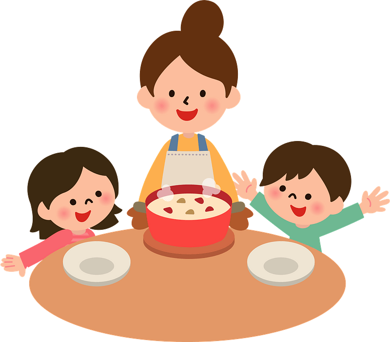 Ragout Stew Family Meal Clipart - Cartoon Picture Of Child Baking A Cake - Png Download (800x701), Png Download