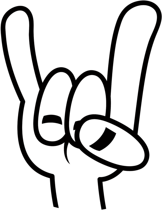 Metal Devil Horns Logo Clipart (583x700), Png Download