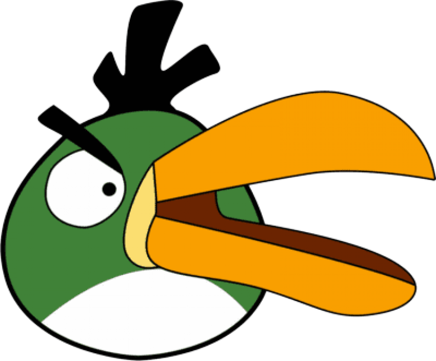 Download Banner Royalty Free Angry Bird Clipart - Angry Birds Green One - Png Download (850x704), Png Download