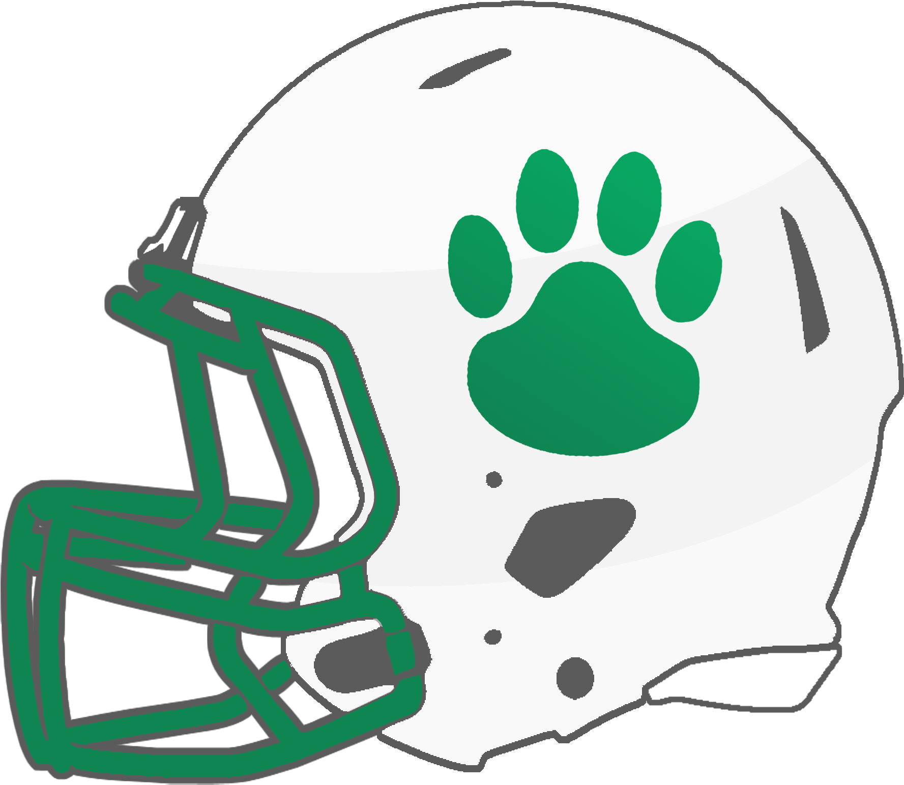 Eagles Clipart Helmet - Green Football Helmet Clipart - Png Download (1777x1543), Png Download