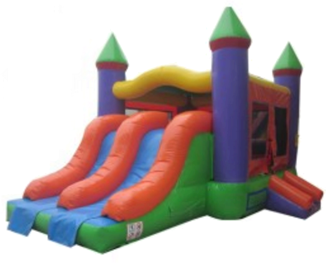 Fun Time Clipart Outdoor Party - Inflatable Castle - Png Download (661x517), Png Download