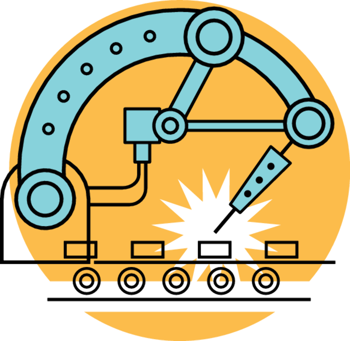 Industry Clipart Industrial Revolution - Robotic Process Automation - Png Download (1181x1150), Png Download