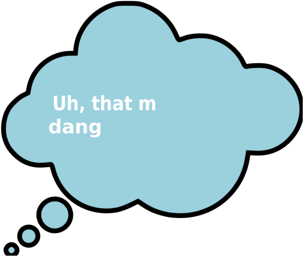 Thought Bubble With Dangerous In It Png Icons Clipart (600x600), Png Download