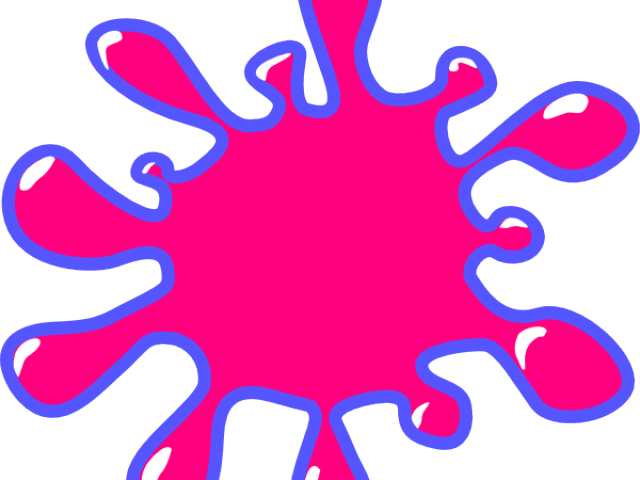 Cartoon Paint Splatter - Color Splash Clipart - Png Download (640x480), Png Download
