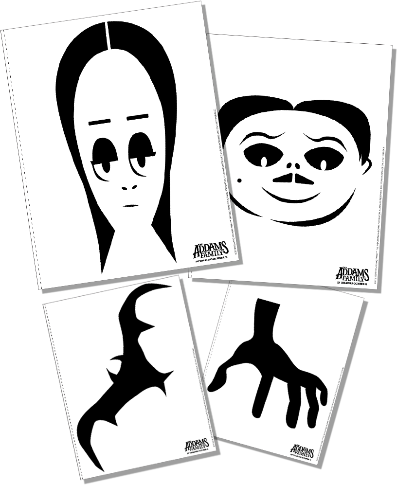 Addams Family Pumpkin Carving Clipart (841x1017), Png Download