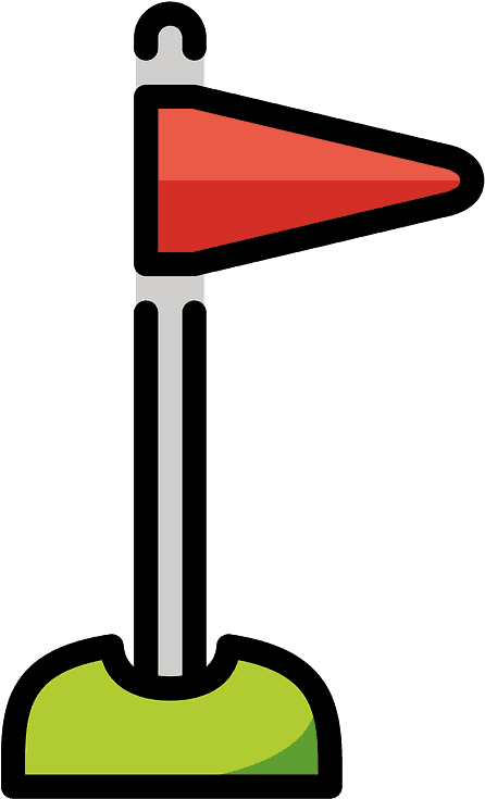 Flag In Hole Emoji Clipart - Png Download (800x800), Png Download