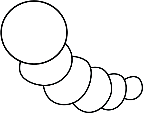 How To Draw A Cute Caterpillar - Caterpillar Drawing Clipart (680x678), Png Download
