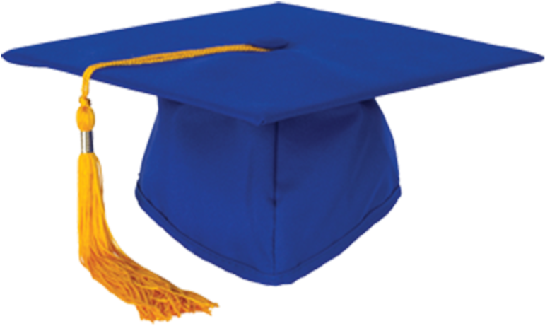 Square Academic Cap Graduation Ceremony Hat Blue - Blue Graduation Cap Png Clipart (1024x526), Png Download