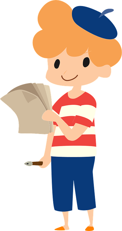 Comic Artist Clipart - Cartoon - Png Download (424x800), Png Download