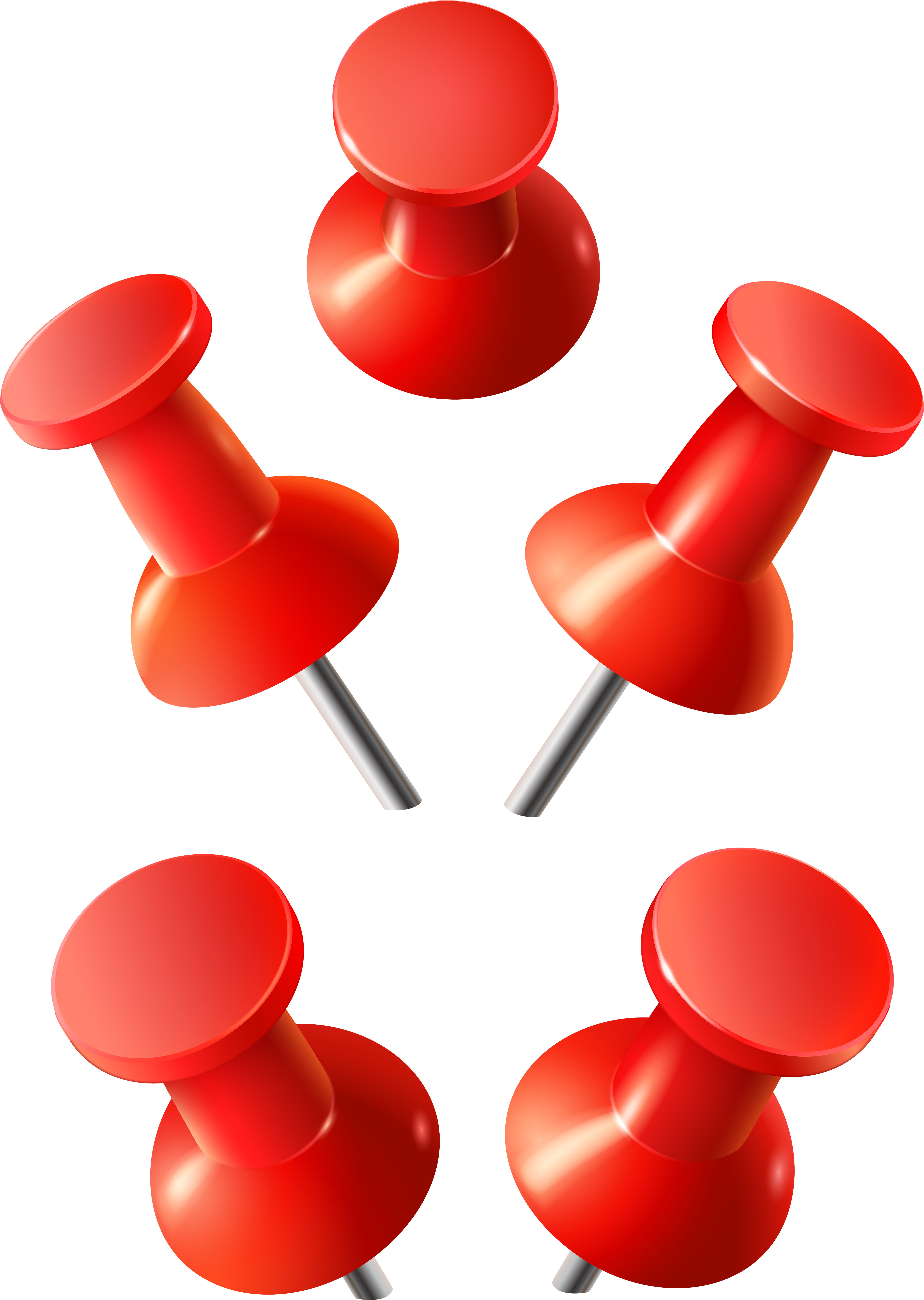 Red Pins Png Art - Push Pins Clipart Png Transparent Png (5687x8000), Png Download