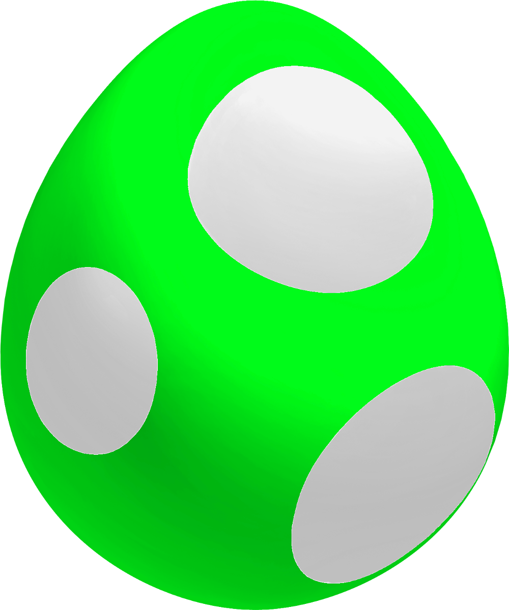 Lime Baby Yoshi Egg - Mario Yoshi Egg Coloring Page Clipart (1000x1199), Png Download