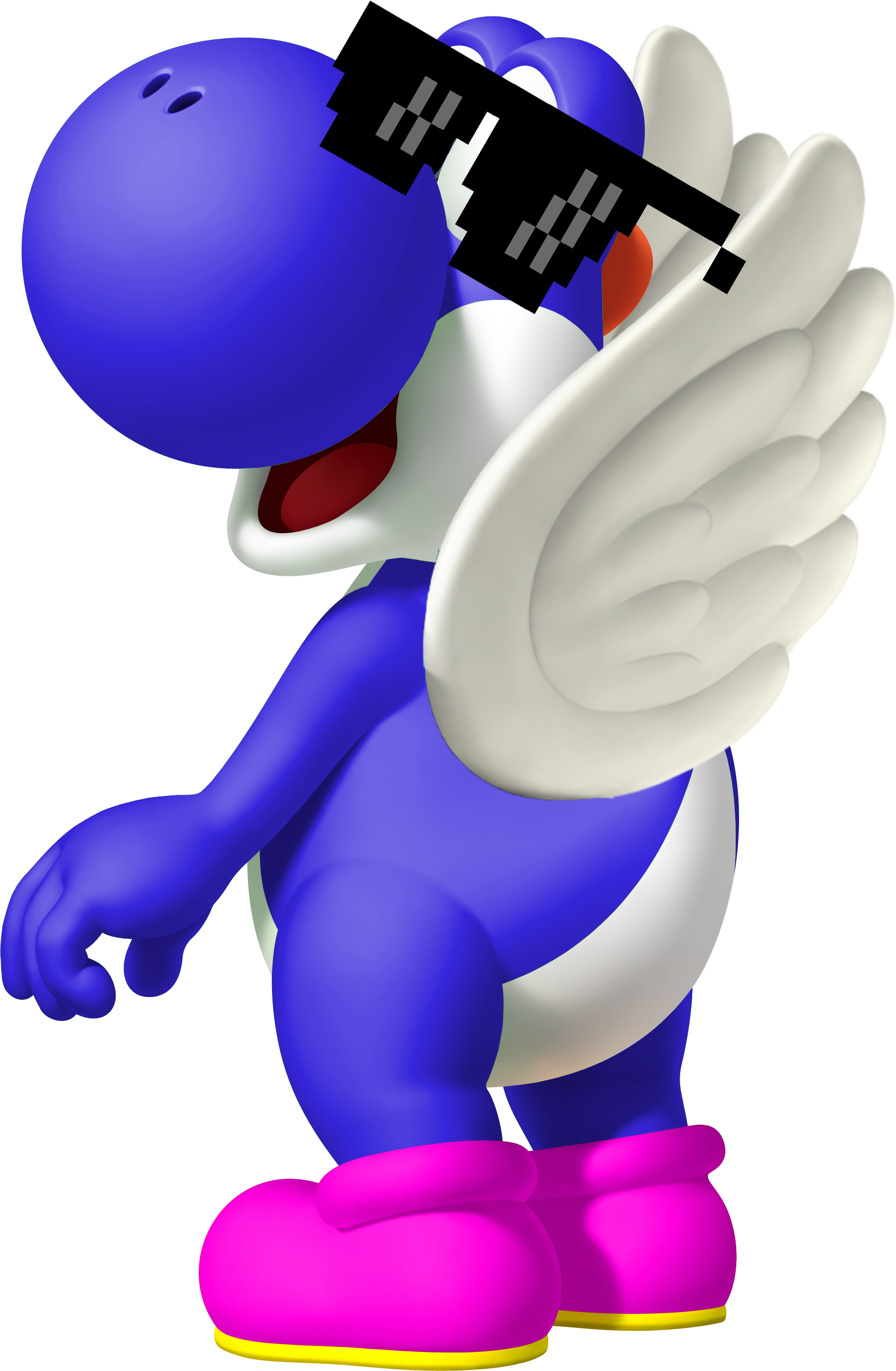 Yoshi Clipart Sunglasses - Blue Yoshi - Png Download (1644x2515), Png Download