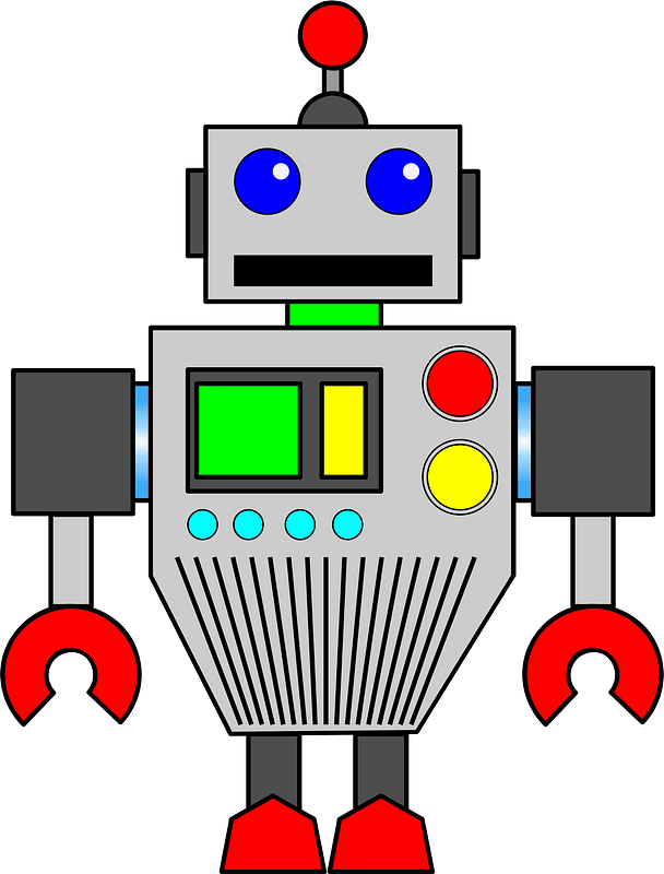 Robot,machine,line Clipart (569x749), Png Download
