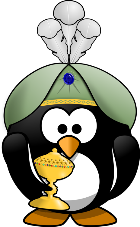 Flightless Bird,vertebrate,bird - Penguin Wearing A Hat Clipart (464x750), Png Download