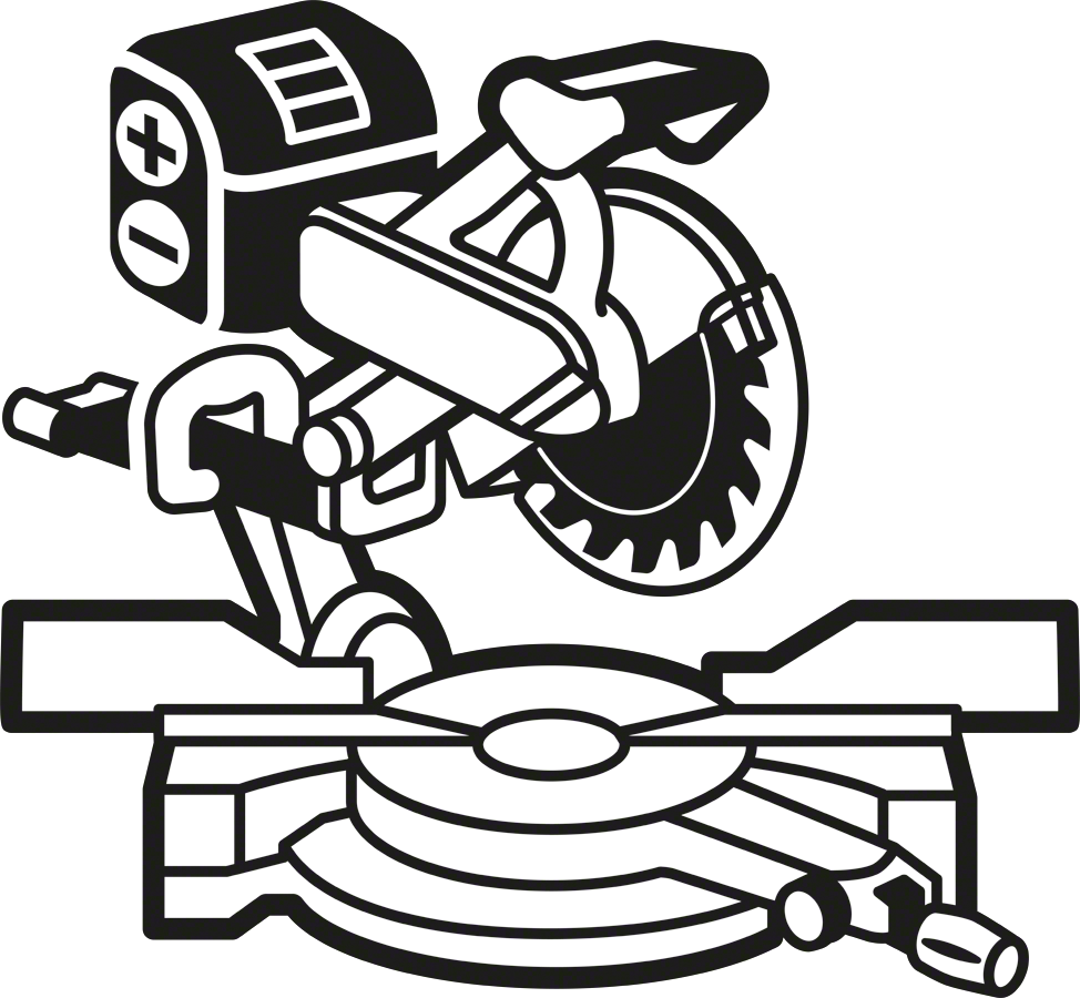 Ptac Cordless-gehrungssaege - Saw Blade Clipart (974x900), Png Download