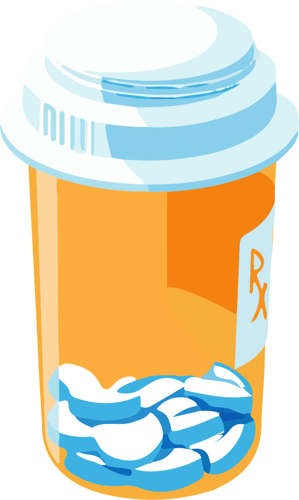 Rmd Pill Bottle Clipart (605x1012), Png Download