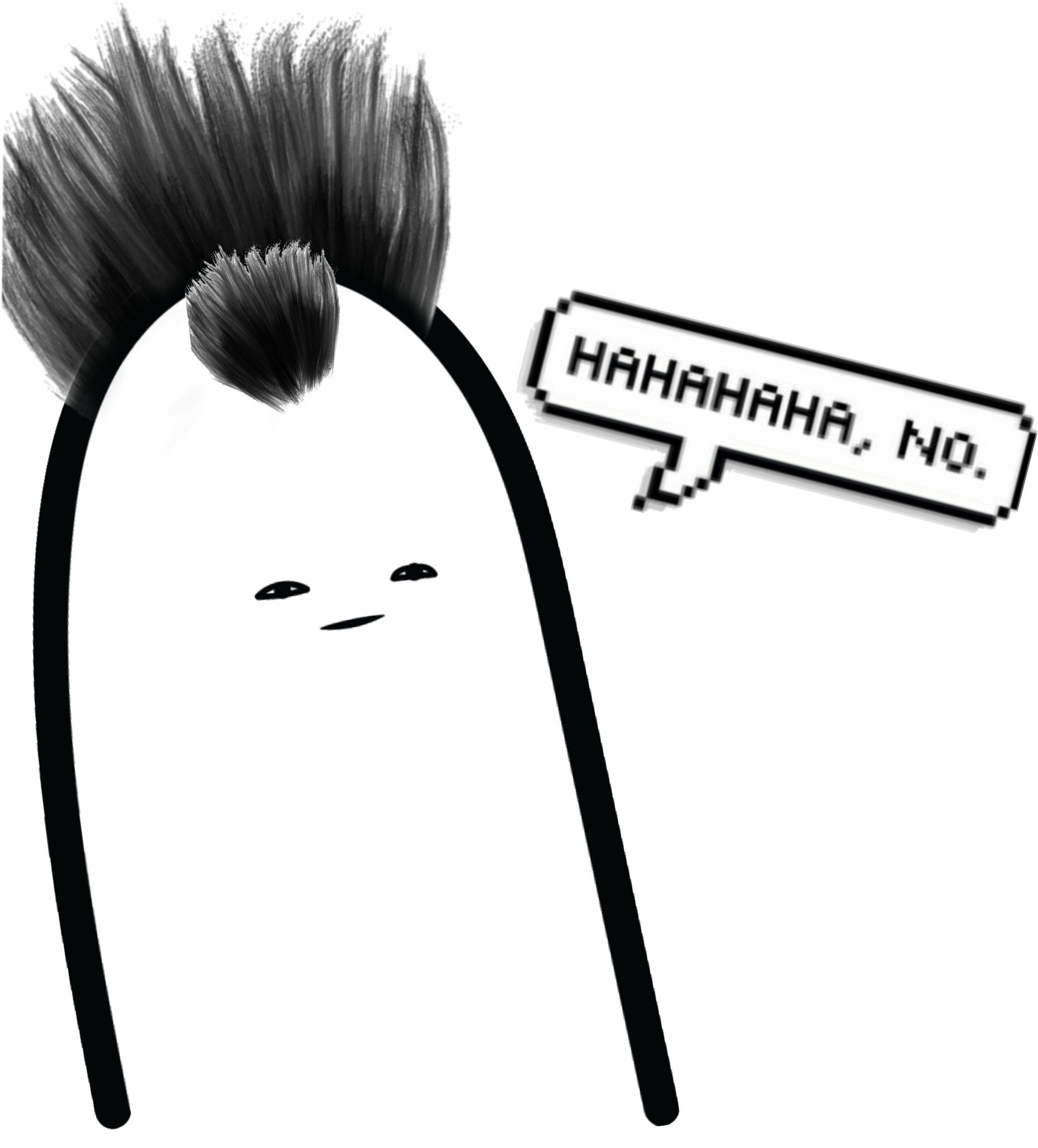 #funnysticker #hahahaha #no #picsartpassion De #myedit - Makeup Brushes Clipart (2289x2289), Png Download