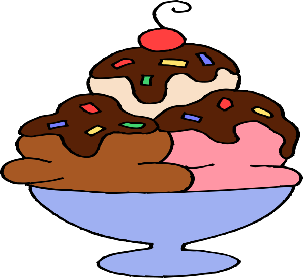 Ice Cream Sundae Clipart - Png Download (601x551), Png Download