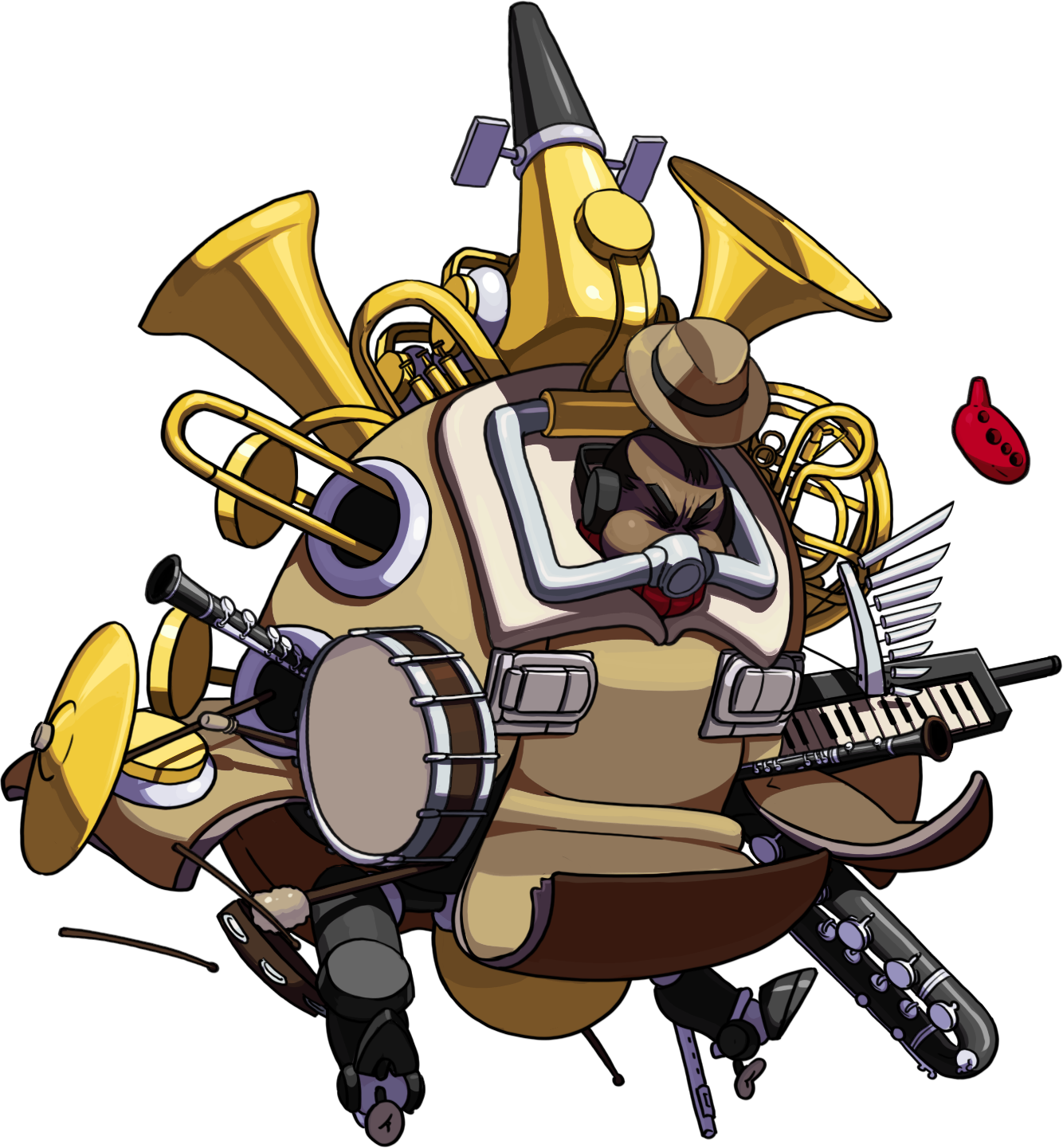 Transparent Jazz Band Clipart - Big Band Skullgirls Png (1334x1441), Png Download