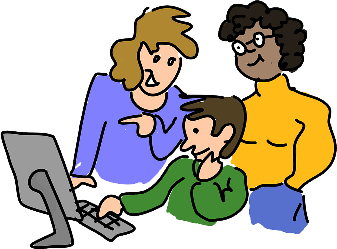 Conference Clipart Parent Teacher - People Working Together Clip Art - Png Download (960x716), Png Download